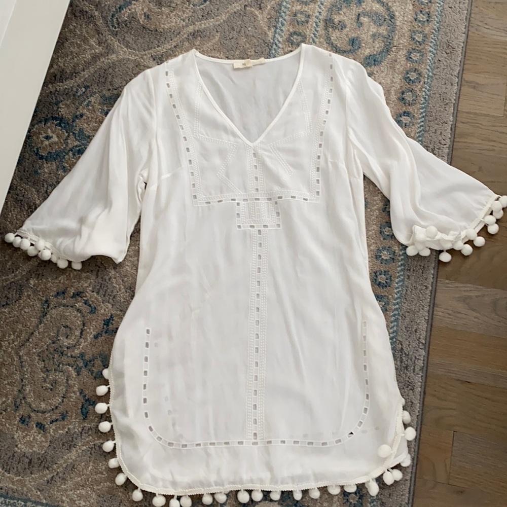 Coverup with pom pom detail